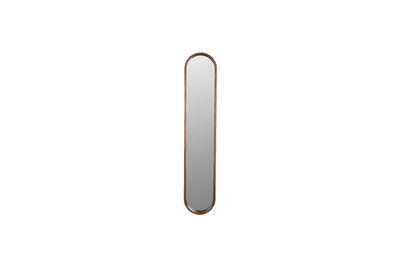 Miroir ovale en caoutchouc beige Nyko
