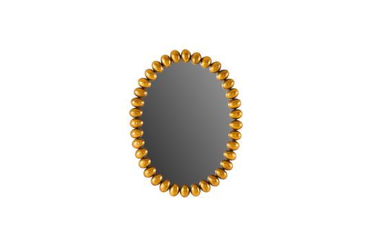 Miroir ovale en métal doré Beni