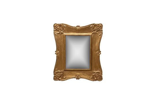 Miroir rectangulaire en bois or Doré