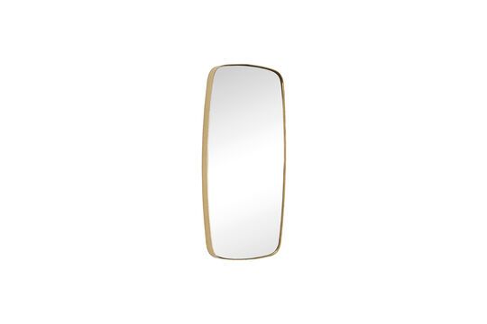 Miroir rectangulaire en métal brun Retro Détouré