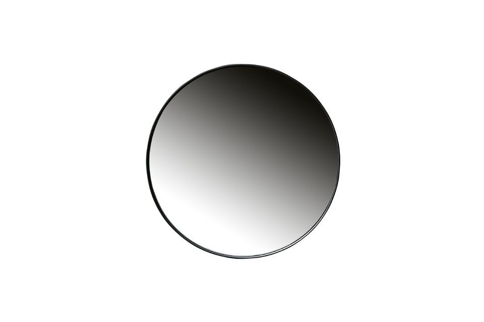 Miroir rond en métal noir Doutzen Woood