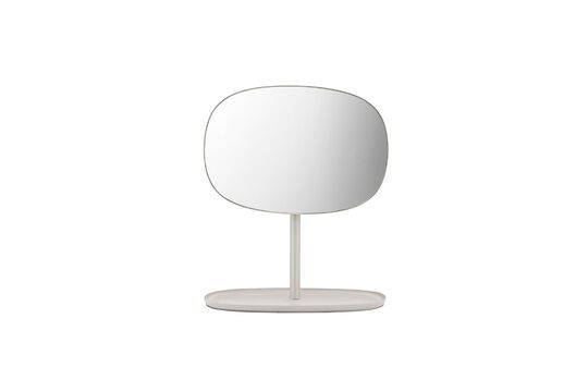 Miroir rotatif sur pied en acier coloris sable Flip Détouré