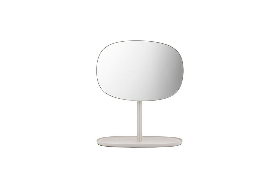 Miroir rotatif sur pied en acier coloris sable Flip Normann Copenhagen