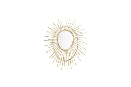 Miroir soleil en bambou beige Ray