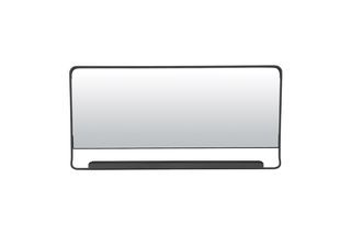 Mirror with black metal shelf Chic