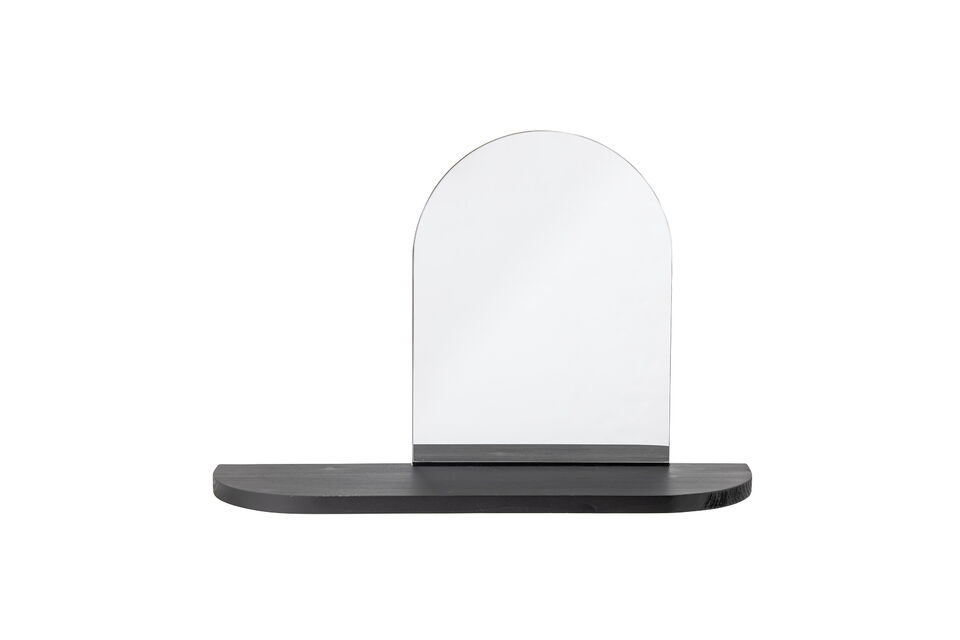 Mirror with Shelf 72x48 cm in Black MDF Annlie Bloomingville