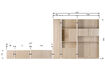 Miniatura Mobile base 40 cm impiallacciato rovere naturale opaco MODULAIR 8
