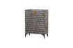 Miniatura Mobile contenitore H108 cm legno di mango nero/bianco Menne 1