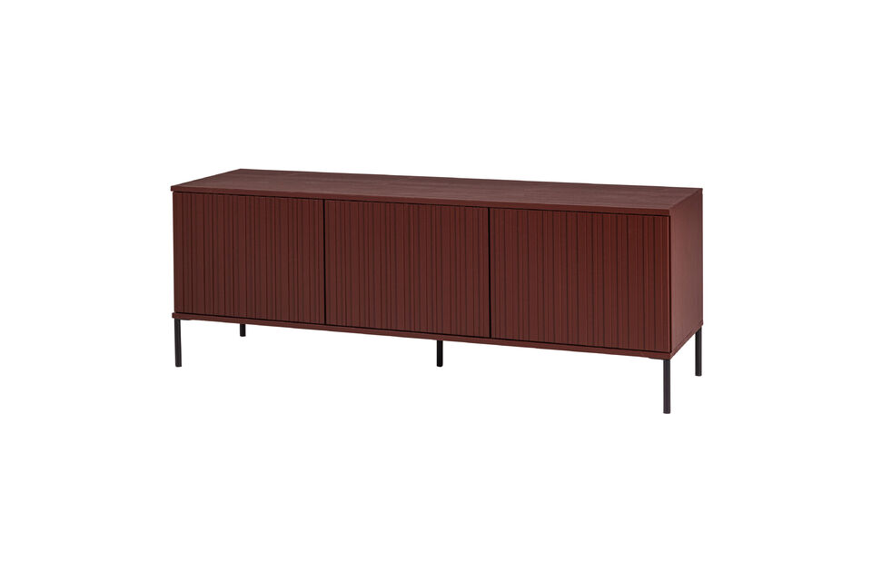 Mobile TV 150 cm Pino Bordeaux New Gravure Woood