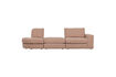 Miniatuur Modulair bankelement 1-zits ronde hoek links roze stof FAMILY 4