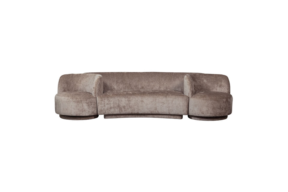 Modulaire zitmodules Bekleed met een grove chenille Uniek organisch design H 72 cm x B 290 cm x D