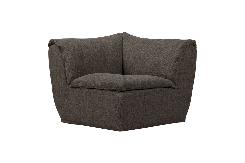 Modular Corner Sofa Element 96x96 cm Warm Grey Melange BAGGY Woood