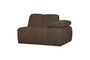 Miniature Modular sofa element 1-seater arm right bouclé brown melange MOJO Clipped