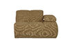 Miniature Modular sofa element 1-seater armrest right bouclé yellow/brown melange MOJO 2