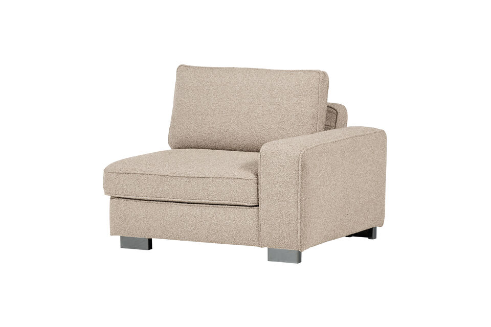 Part of the vtwonen Lazy series Comfortable fabric with chrome legs Perfect to combine H 83 x W 103