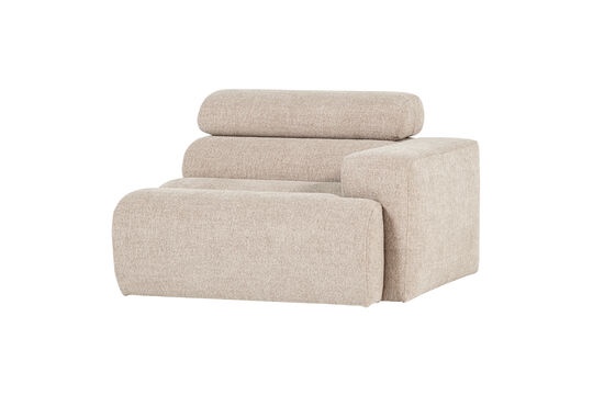 Modular Sofa Element 1-Seater Right Arm Natural Boucle NOVI Clipped
