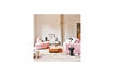 Miniature Modular sofa element 1-seater round corner left pink fabric FAMILY 2