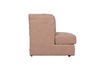 Miniature Modular sofa element 1-seater round corner left pink fabric FAMILY 6