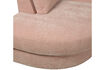 Miniature Modular sofa element 1-seater round corner left pink fabric FAMILY 8