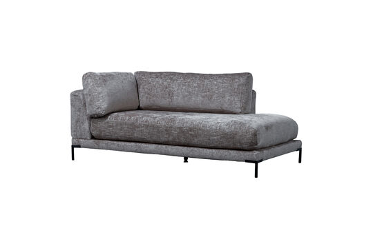 Modular sofa element left denim melange COUPLE Clipped