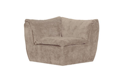 Modulares Sofa-Eckelement 3D-Chenille Sand BAGGY