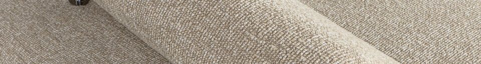Descriptivo Materiales  Módulo chaise longue izquierdo bouclé beige melange Mojo