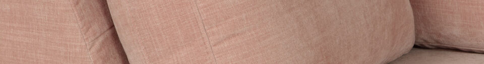 Descriptivo Materiales  Módulo de sofá de esquina 96x96 cm Tela Rosa FAMILY