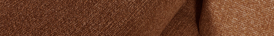 Materiali prima di tutto Modulo divano 1 posto bracciolo sinistro bouclé marrone ruggine MOJO