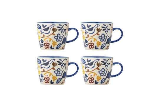 Mok set van 4 van aardewerk meerkleurig Figuria Productfoto