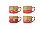 Miniatuur Mokken set van 4 van rood aardewerk Sheen Productfoto