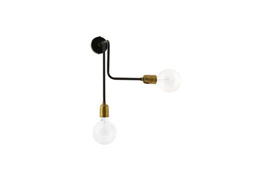 Molecular double wall sconce in black brass