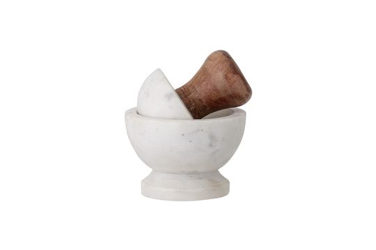 Mortier et pilon en marbre blanc Ernfred
