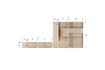 Miniatura Mueble bajo de 110 cm en roble natural Modulair 8
