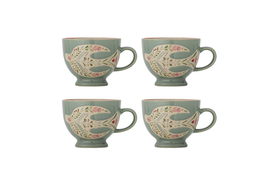 Mug D11xH9 cm en grès vert Rosalynde Marques