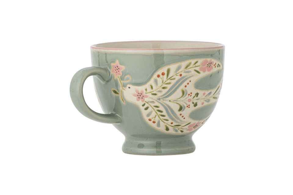 Mug D11xH9 cm en grès vert Rosalynde - 6