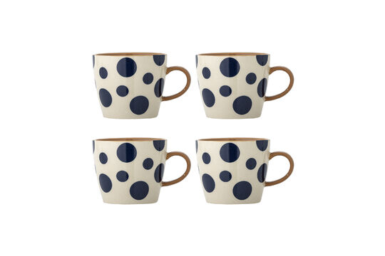 Mug lot de 4 en grès multicolore Miri Détouré