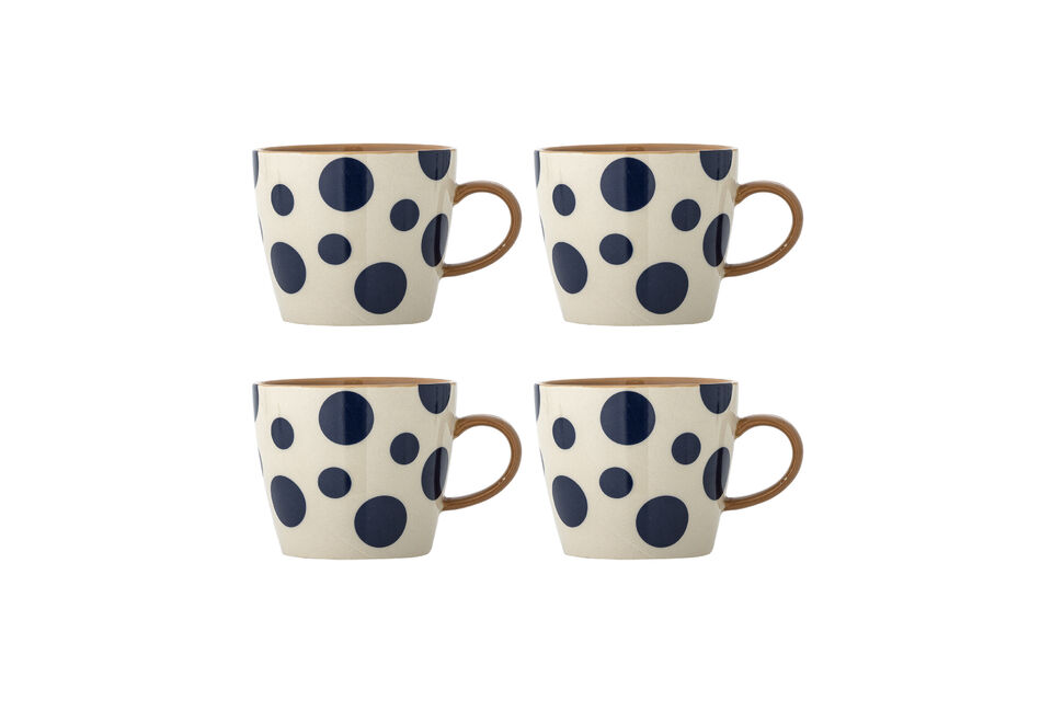 Mug lot de 4 en grès multicolore Miri Bloomingville