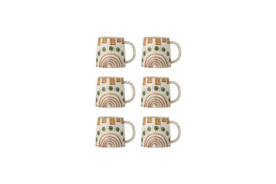 Mug lot de 6 en grès multicolore Shama