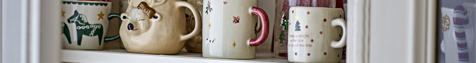 Materiali prima di tutto Mug set da 4 in gres multicolore Mary