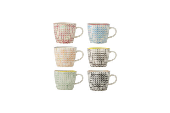 Mug Set di 6 Gres multicolore Carla Foto ritagliata