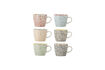 Miniatura Mug Set di 6 Gres multicolore Carla 1