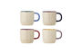 Miniature Mugs lot de 4 en grès multicolore Vista Détouré