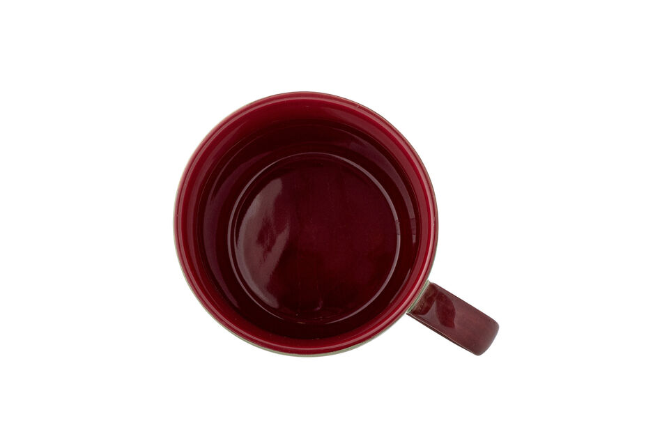 The Peo Mug by Bloomingville is a set of four stoneware mugs in green with a glossy finish