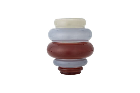 Multi glass vase D21xH24 cm Annhelene Clipped