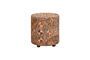 Miniature Multicolored cotton Kilim pouffe Clipped