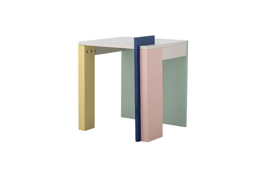 Multicolour MDF Side Table Banjo Clipped