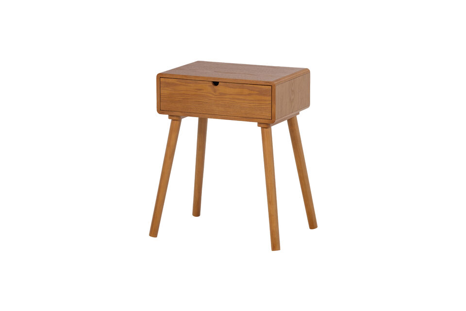 Nachtkastje/Bijzettafel 65x57 cm Hout Bruin Nelo Woood