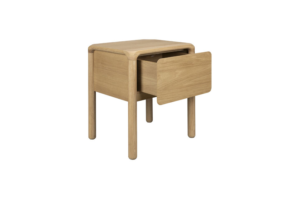 Nachtkastje en bijzettafel van essenhout naturel Storm - 7