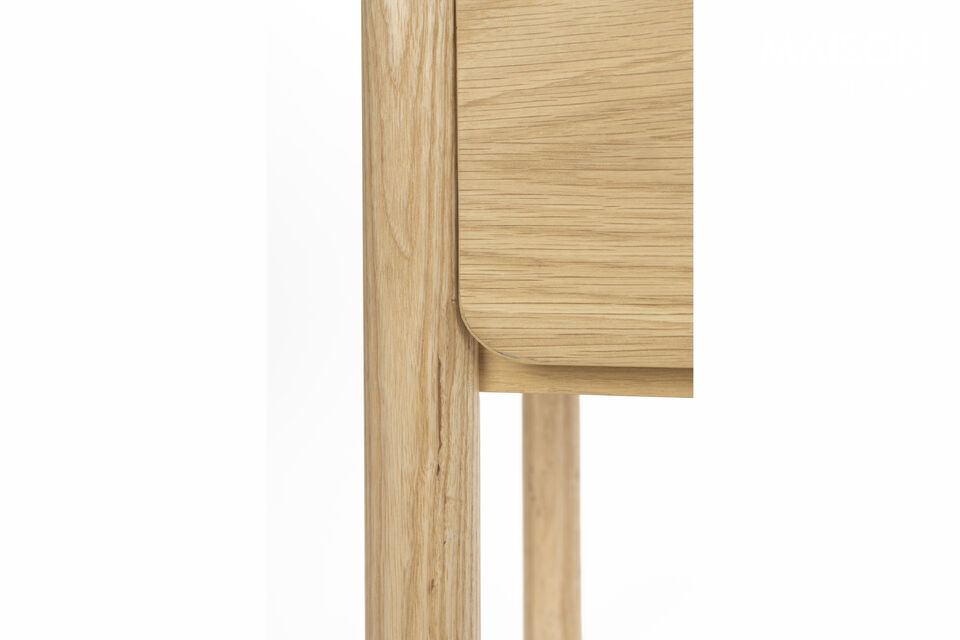 Nachtkastje en bijzettafel van essenhout naturel Storm - 12