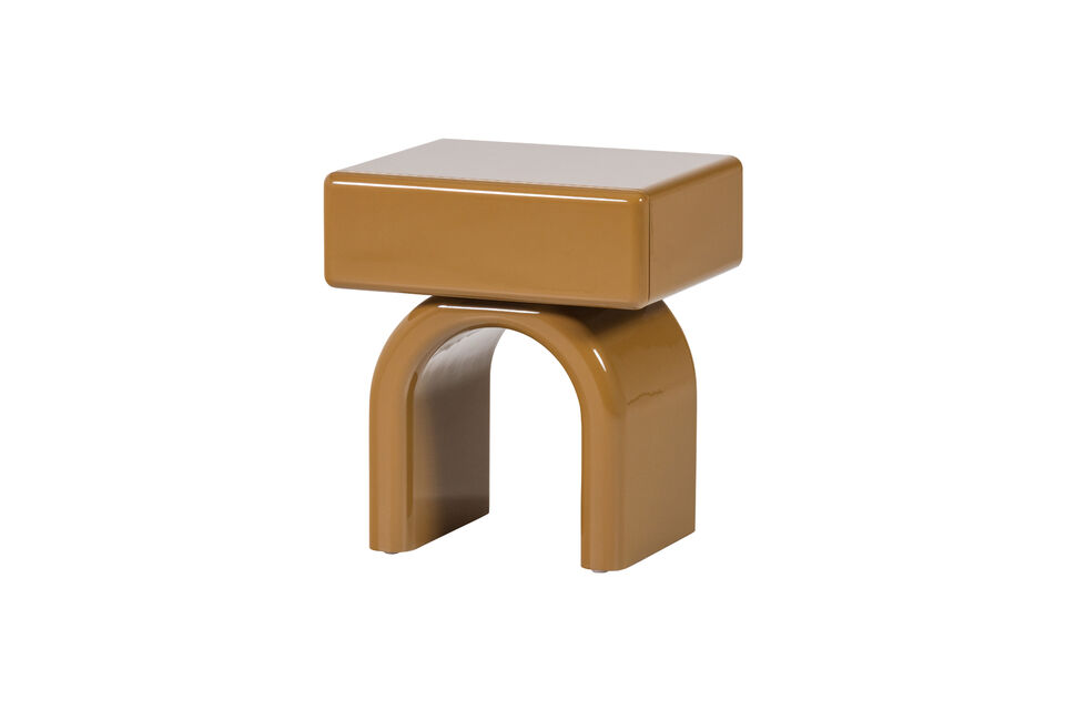 Nachtkonsole Kommode Glanz MDF honiggelb ZOREL Woood